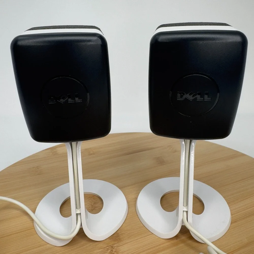 Dell‎ 2.1-Chael Multimedia Computer Speakers With Wired Audio Jack Black White